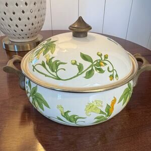 Vintage Asta Enamelware Dutch oven